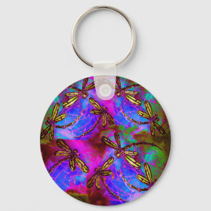 Dragonfly Hippy Flit Keychain