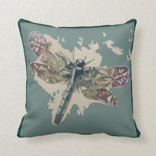 Dragonfly Image Throw Pillow