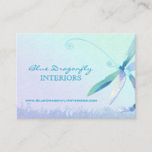 Dragonfly in Dreamy Field Unique Business Card