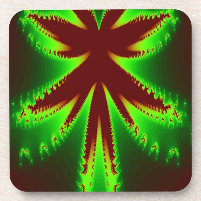 Dragonfly In Flames Cork Coaster (Front)
