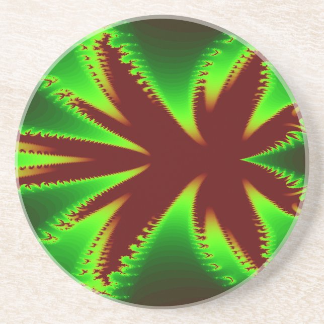 Dragonfly in Flames Fractal Coasters (Front)