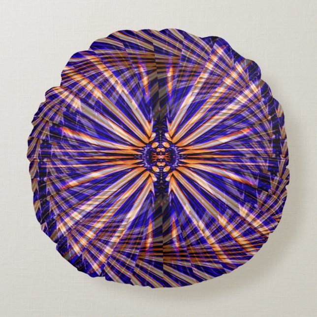 Dragonfly in Flight..... Round Pillow (Front)