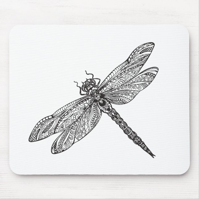 Dragonfly In Style Mouse Pad (Front)