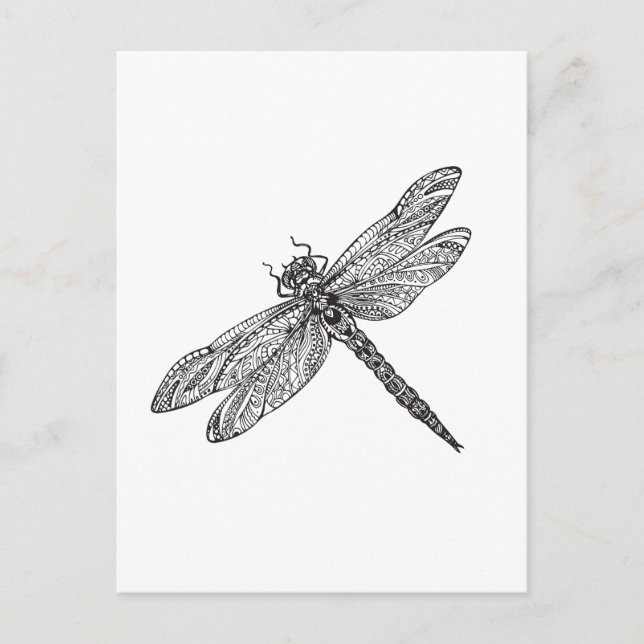 Dragonfly In Style Postcard (Front)