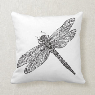 Dragonfly In Style Throw Pillow