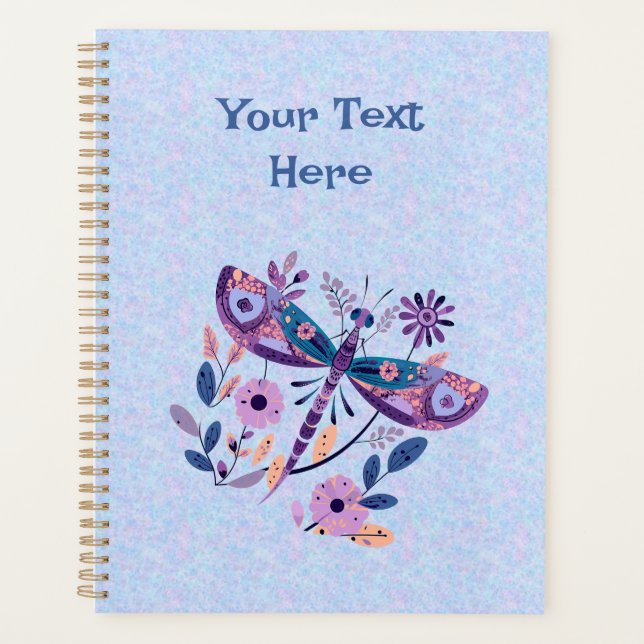 Dragonfly in the Flowers Planner (Front)