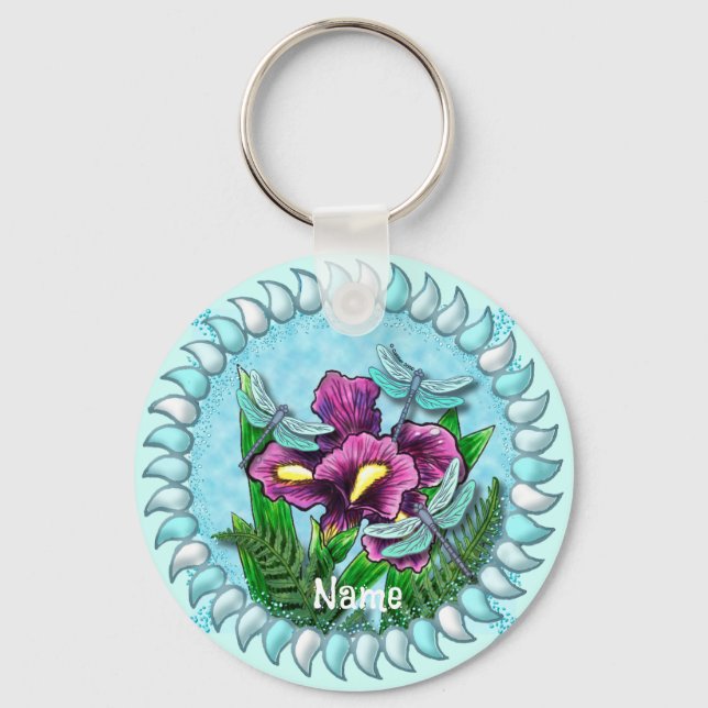 Dragonfly  Iris Keychain (Front)