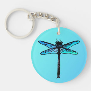 Dragonfly japonaise vintage, bleu turquoise
