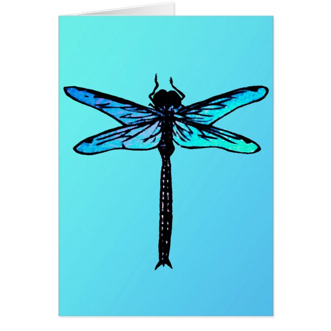 Dragonfly japonaise vintage, bleu turquoise (Devant)