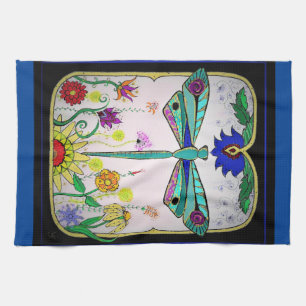 Dragonfly kitchen towel