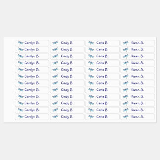 Dragonfly Labels for 4 Children Option