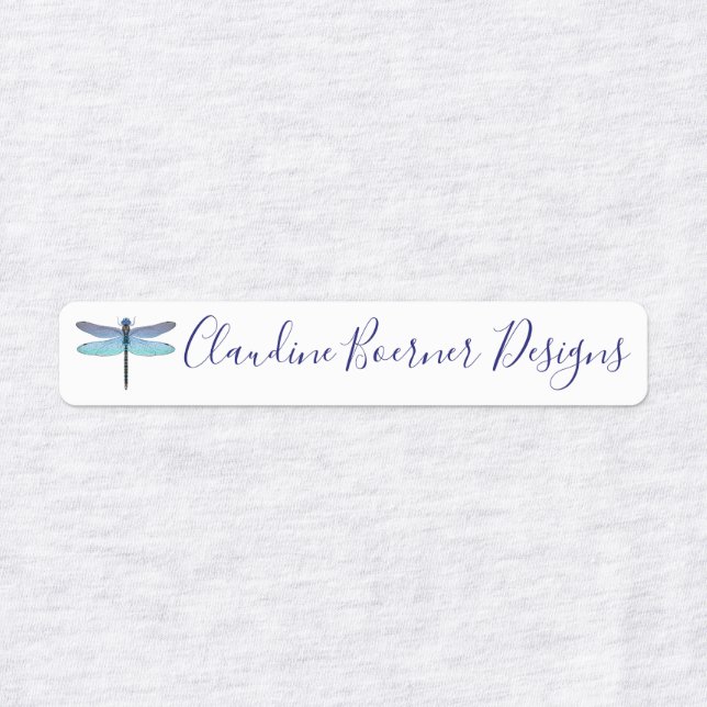 Dragonfly Labels for Fabric Crafter or Artist (Design 2)