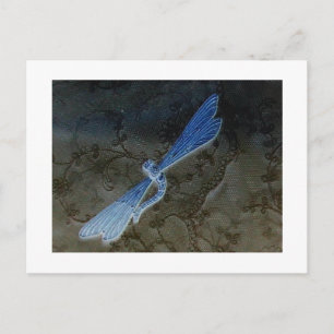 Dragonfly & Lace Postcard