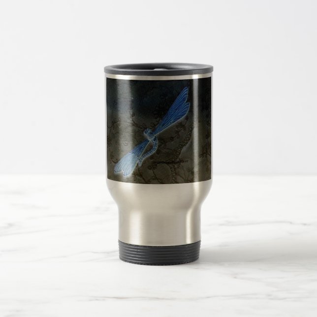Dragonfly & Lace Travel Mug (Center)