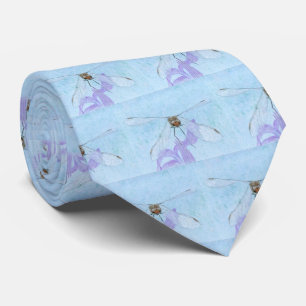Dragonfly Landing Watercolor Tie
