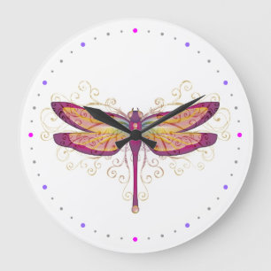 Dragonfly Large Clock