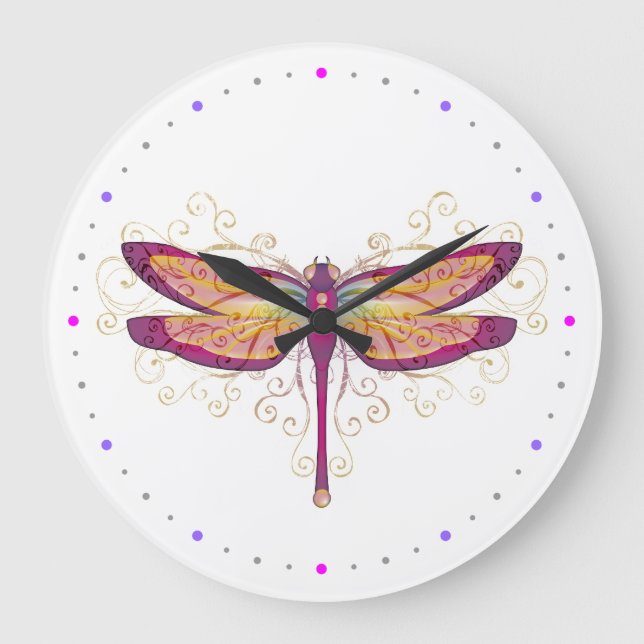 Dragonfly Large Clock (Front)