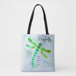 Dragonfly Light Blue Tote Bag