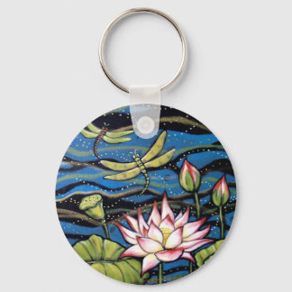 DRAGONFLY LOTUS KEYCHAIN