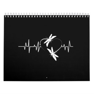 Dragonfly Lover Gift  Funny Dragonfly Heartbeat Calendar