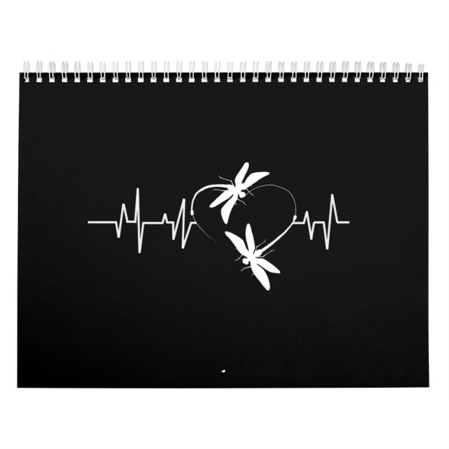 Dragonfly Lover Gift| Funny Dragonfly Heartbeat Calendar (Cover)