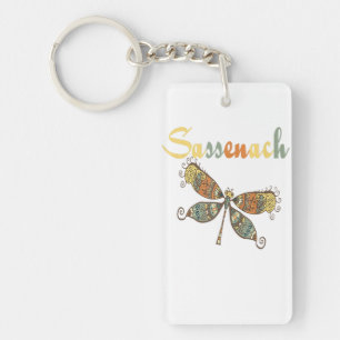 Dragonfly Lover Square Keychain