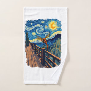 Dragonfly Lovers Artistic Dragonfly Hand Towel