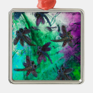 Dragonfly Magic Metal Ornament