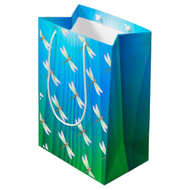 Dragonfly Medium Gift Bag (Back Angled)
