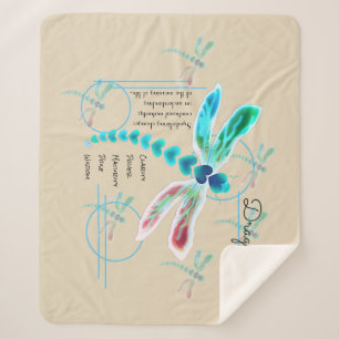 Dragonfly Medium Sherpa Blanket