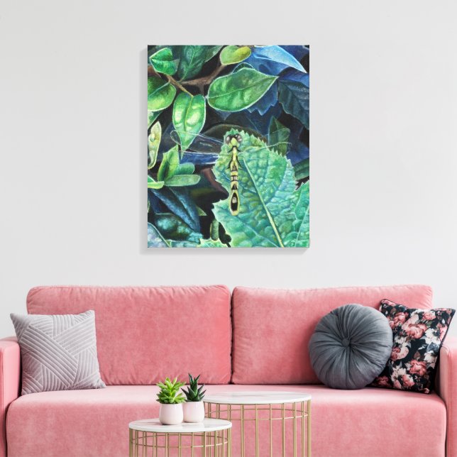 Dragonfly memories canvas print (Insitu(LivingRoom))