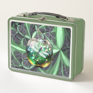 Dragonfly metal lunch box