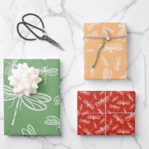 Dragonfly Minimal Wrapping Paper Sheet