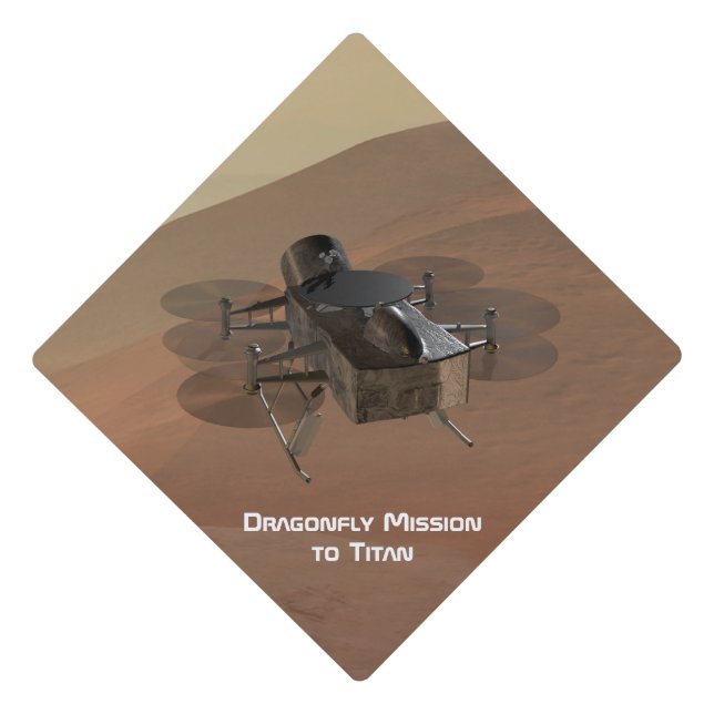 Dragonfly Mission to Titan Graduation Cap Topper (Front)
