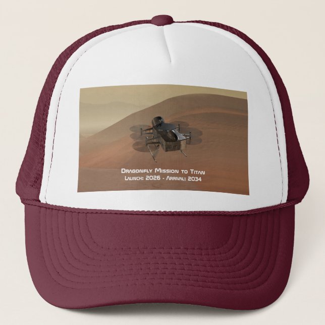 Dragonfly Mission to Titan Trucker Hat (Front)