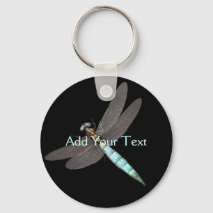 Dragonfly Monogram Business Keychain