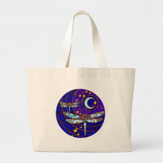 dragonfly moon large tote bag