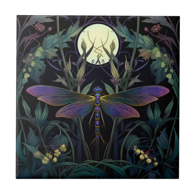 Dragonfly Moon Tile (Swamp Collection) (Front)