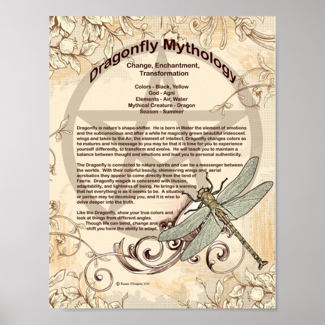 DRAGONFLY MYTHOLOGY POSTER (Front)