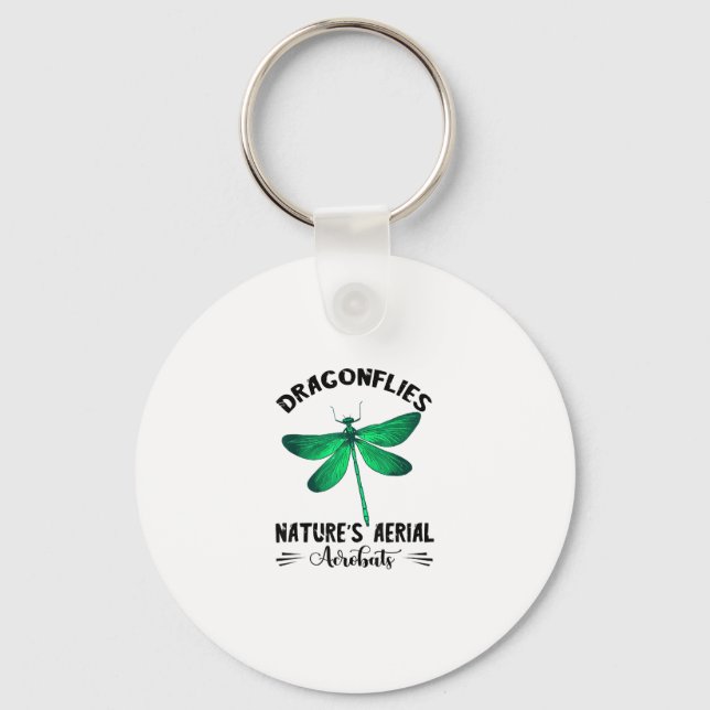 Dragonfly Nature Insect Nature's Aerial Acrobat Dr Keychain (Front)