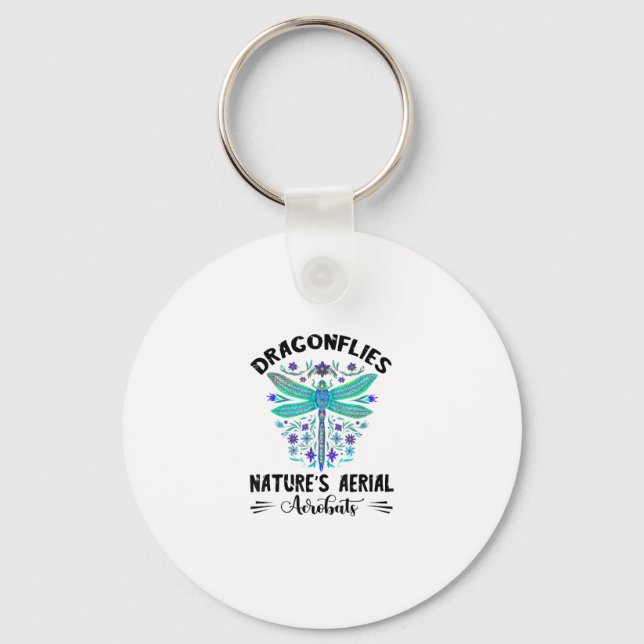 Dragonfly Nature Insect Nature's Aerial Acrobat Dr Keychain (Front)