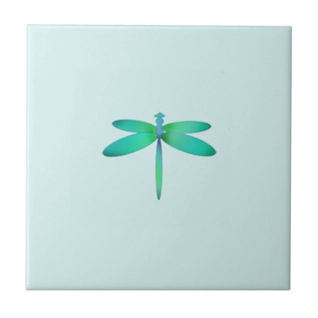 Dragonfly on Blue Tile (Front)