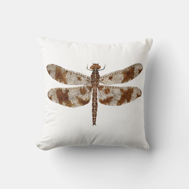 Dragonfly on both sides throw pillow (Front)