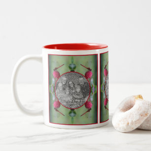 Dragonfly On Dogwood Fruit Create Your Own Photo Two-Tone Coffee Mug
