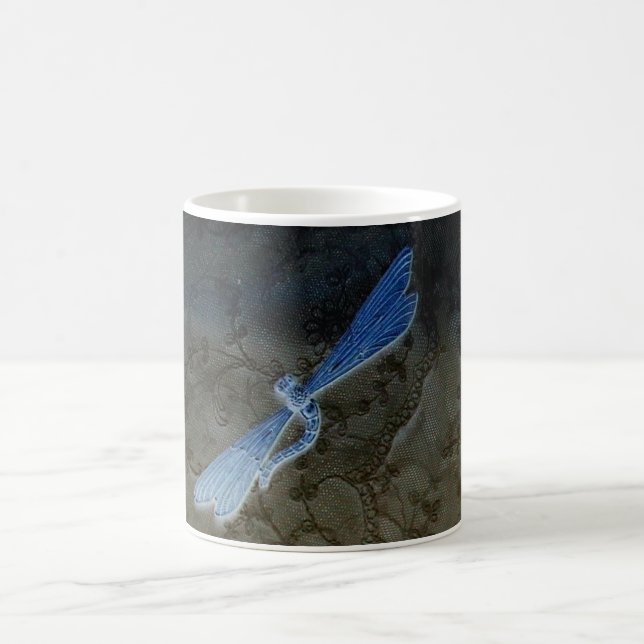 Dragonfly On Lace Magic Mug (Center)