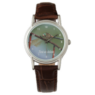 Dragonfly On Wire Fence Personalized  Watch