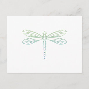 Dragonfly Outline Postcard