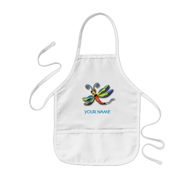 Dragonfly Paint Smock! Kids Apron (Front)