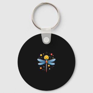 Dragonfly Painting Art Animal Abstract Graphic Dra Keychain