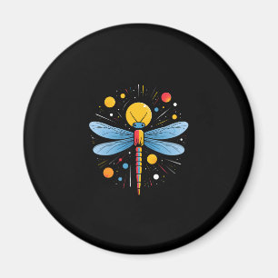 Dragonfly Painting Art Animal Abstract Graphic Dra Magnet